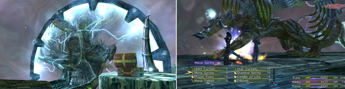 [Left] Azi Dahaka’s location in the Farplane in Chapter 5. [Right] Azi Dahaka.