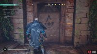 Interact with the door to open it with your Hidden Blade.