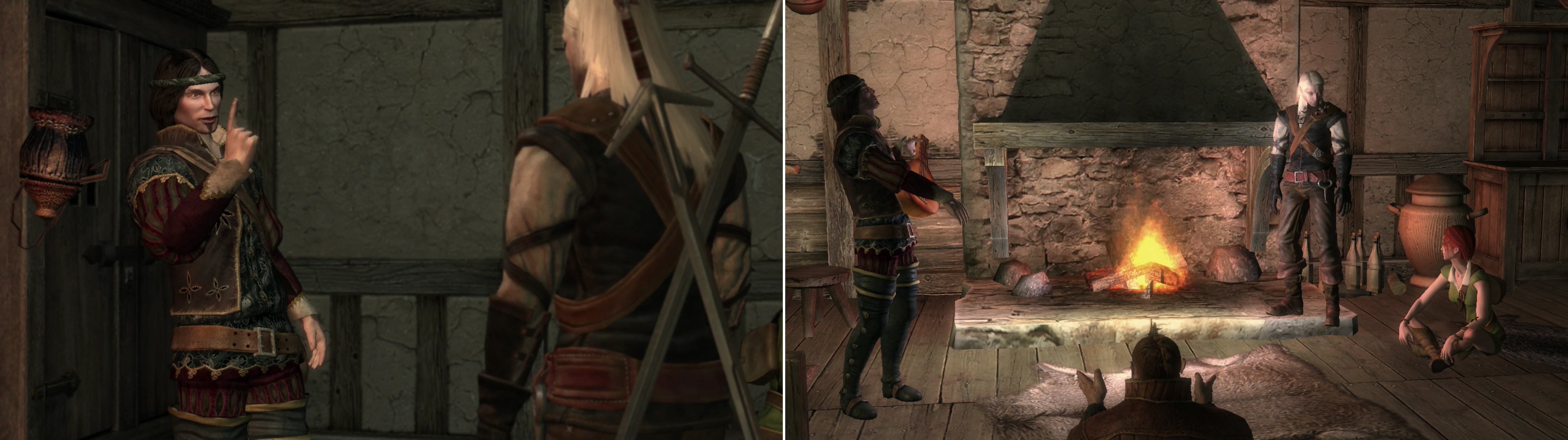 At Shani’s party you’ll meet Dandelion-poet, spy, scoundrel, and another forgotten friend from Geralt’s past (left). Chat everybody up, be merry, and be sure to give Shani some Red Roses afterwards to thank her (right).