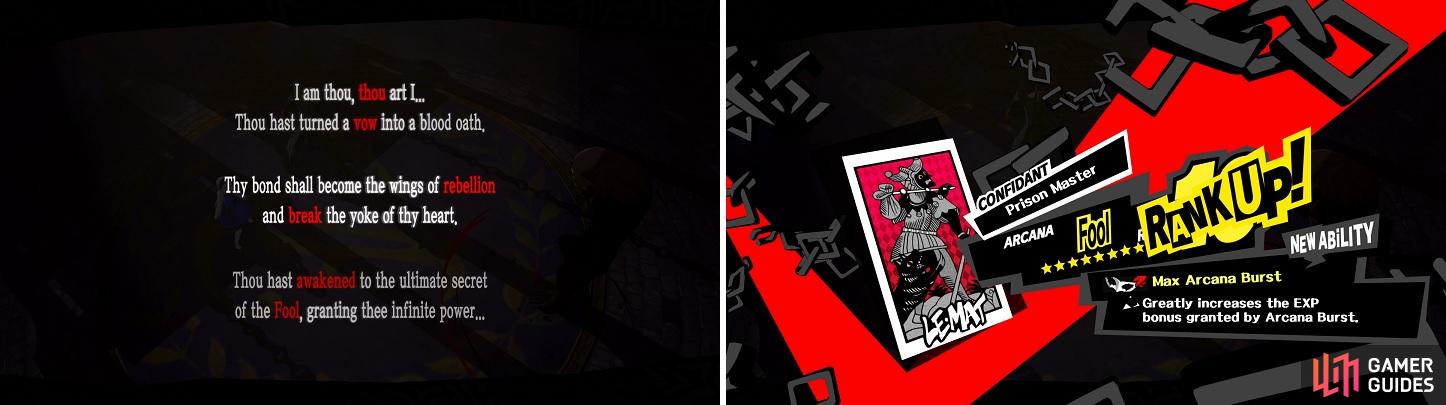 If you played your cards right, the Fool Confidant should be the last one you maxed out.