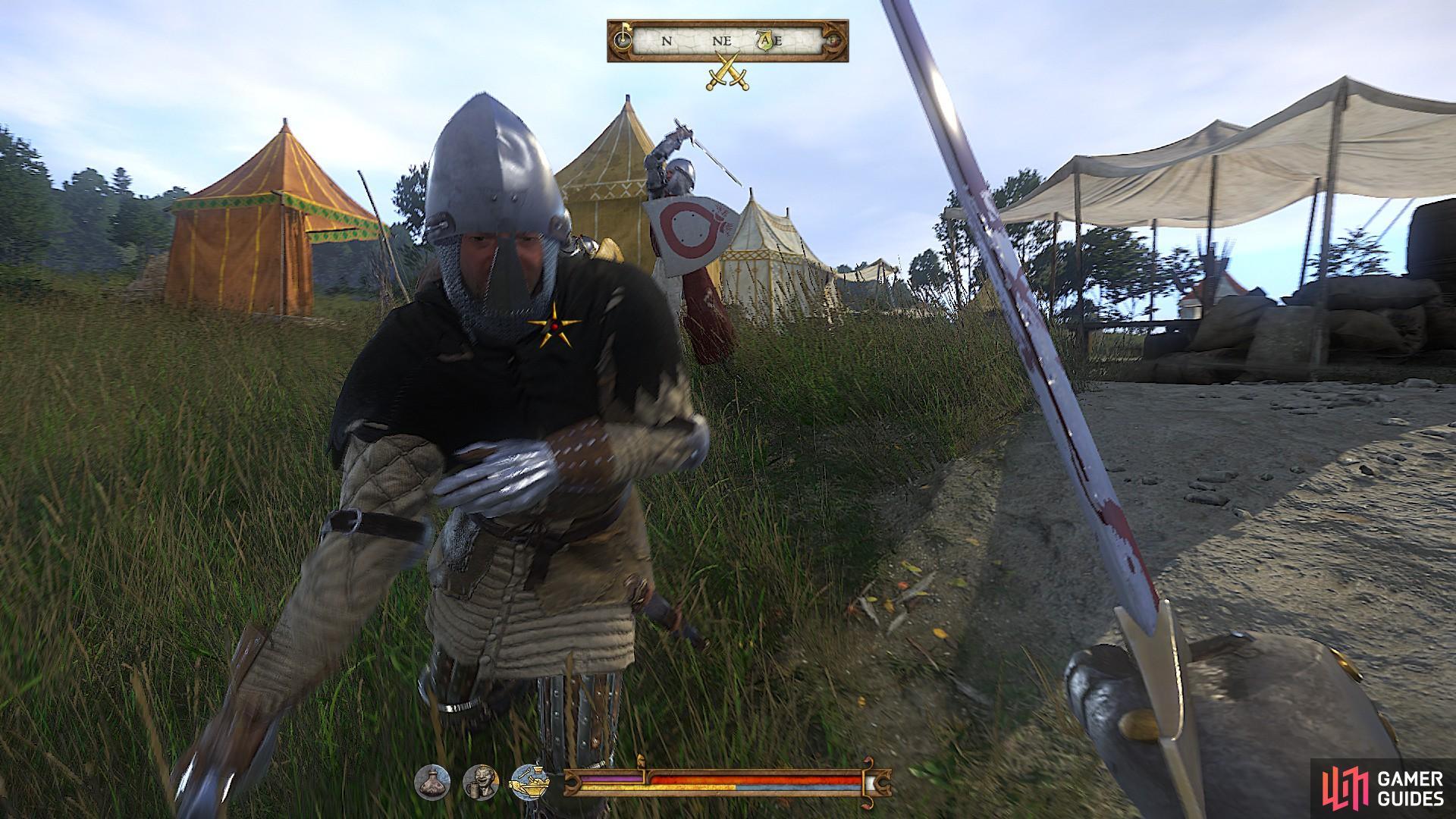 Run ahead to the trebuchet and help to defend it until every last bandit is defeated.