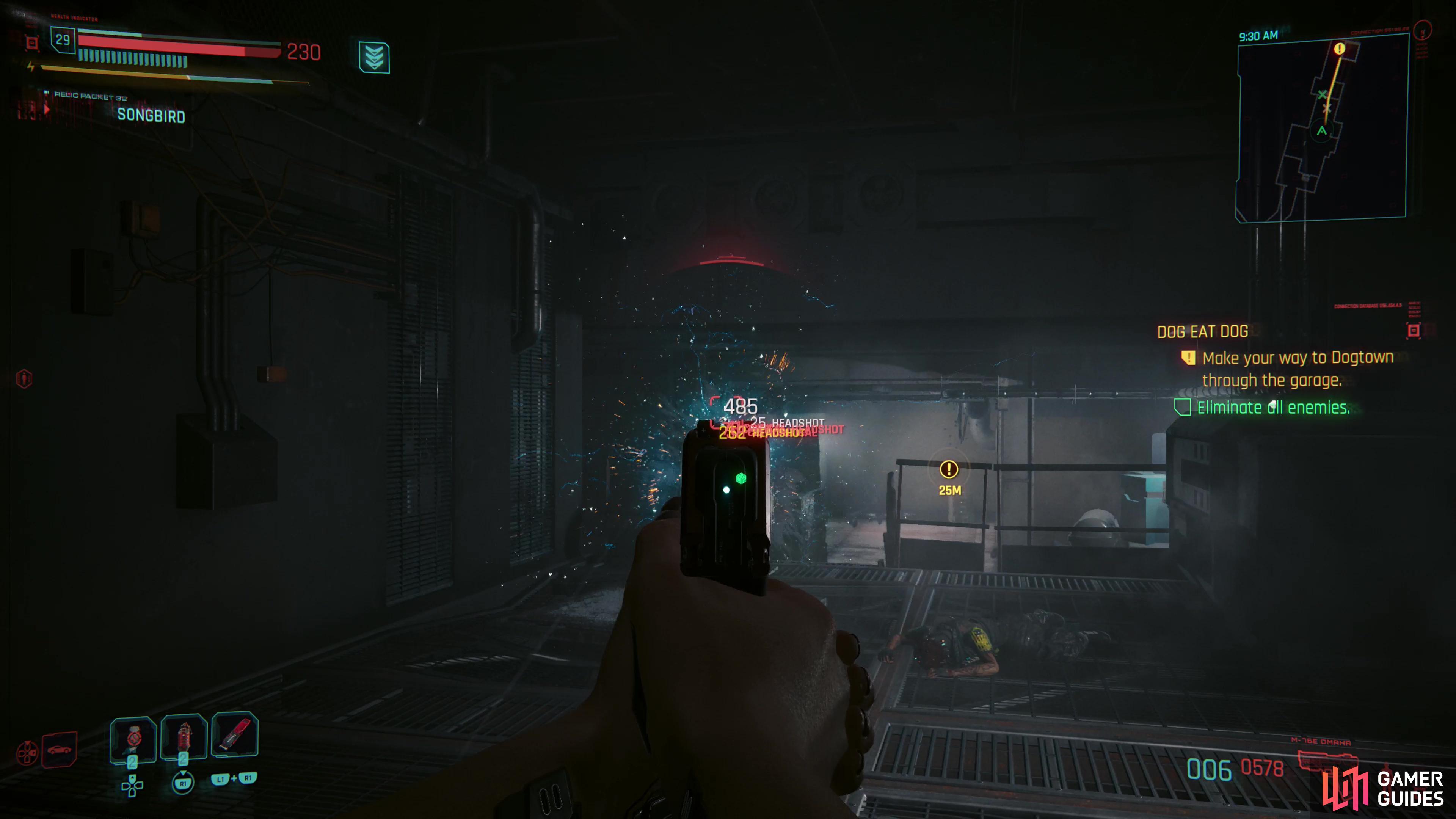 When stealth isn’t possible, you can rely on the potent charged shots of tech pistols to bring down enemies.