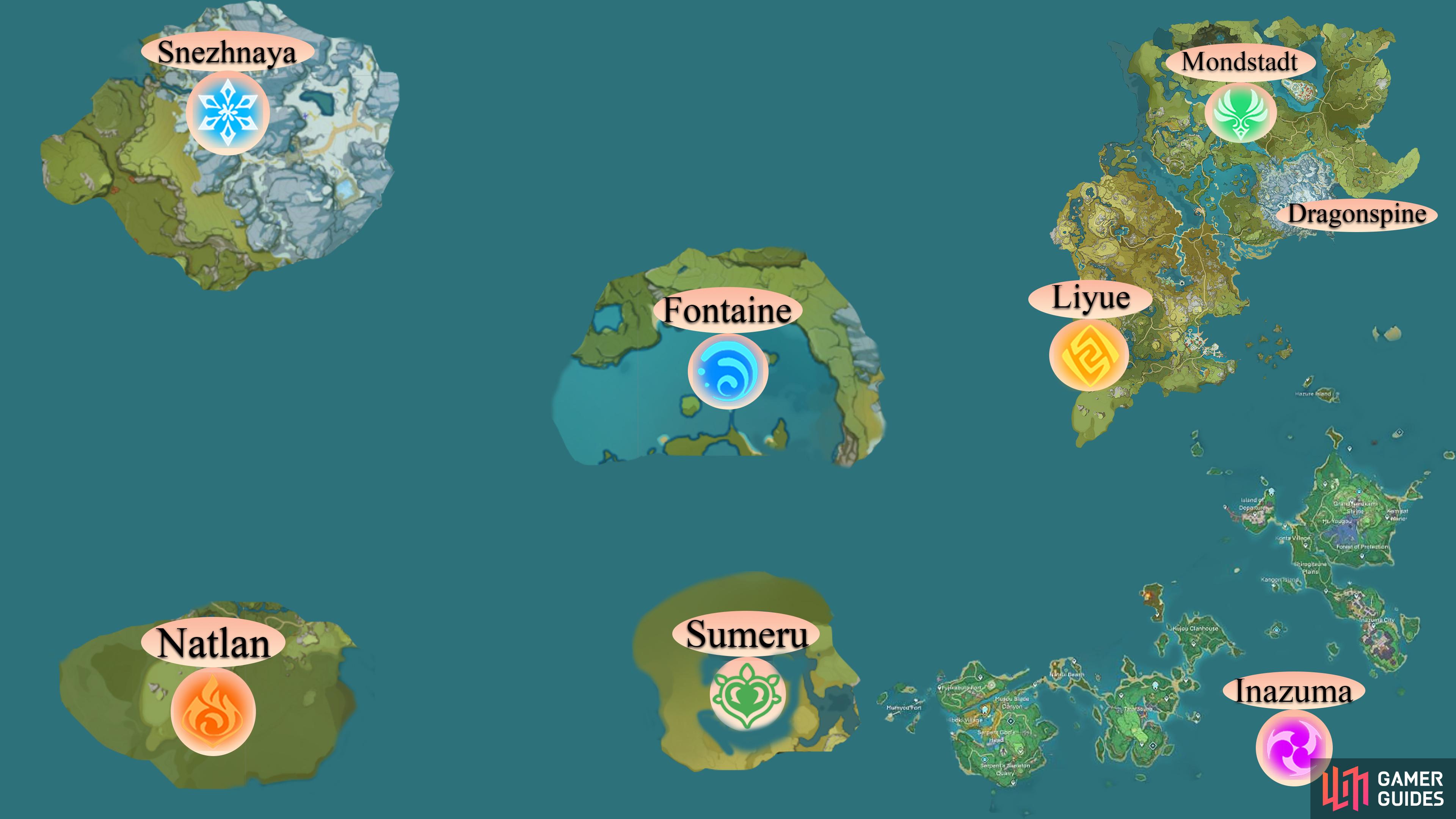 World Map of Teyvat.