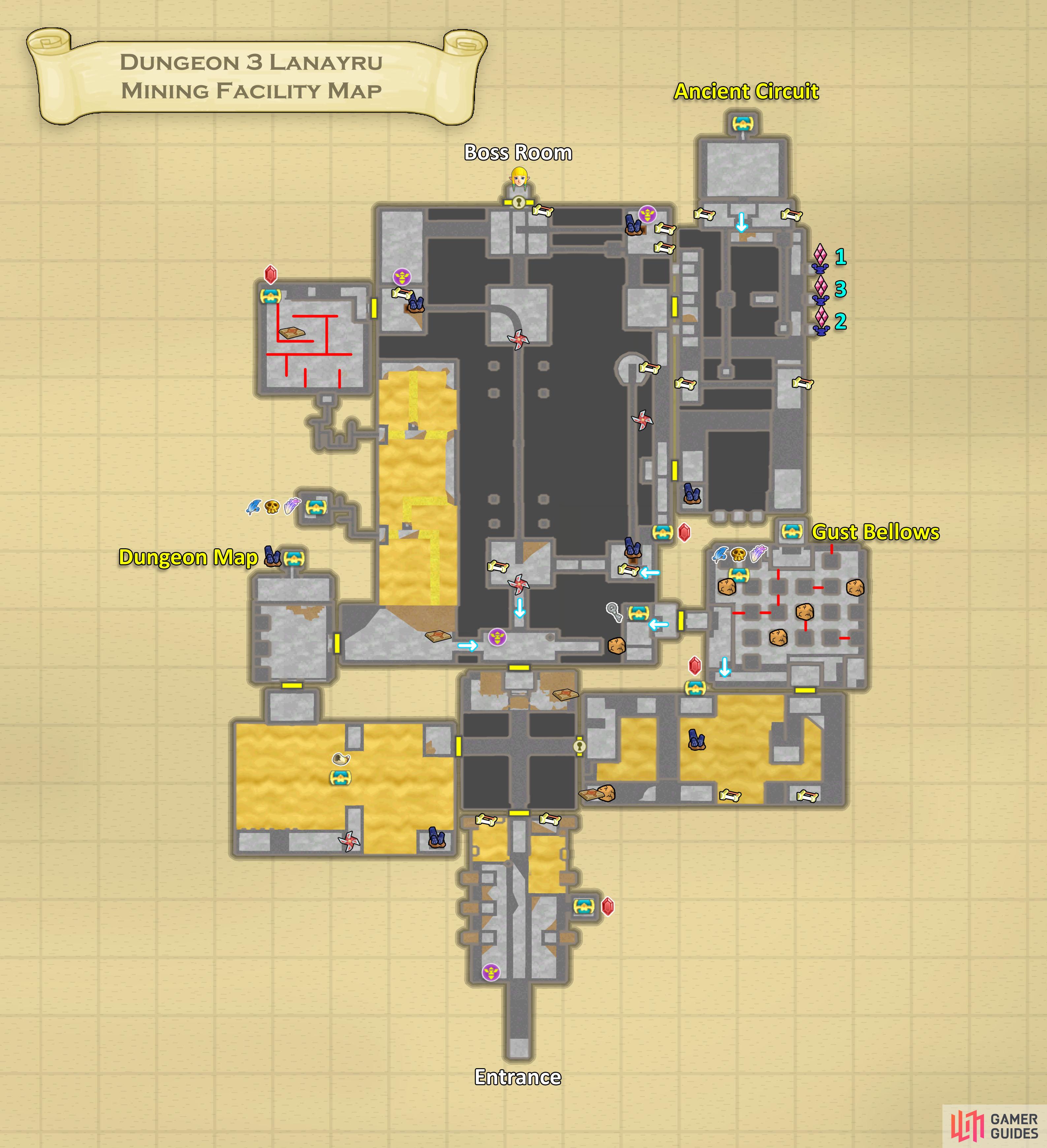 Map of the Lanayru Mining Facility.