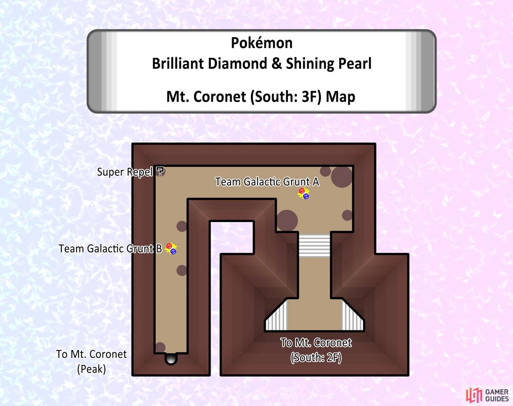 Map of Mt. Coronet (South: 3F)