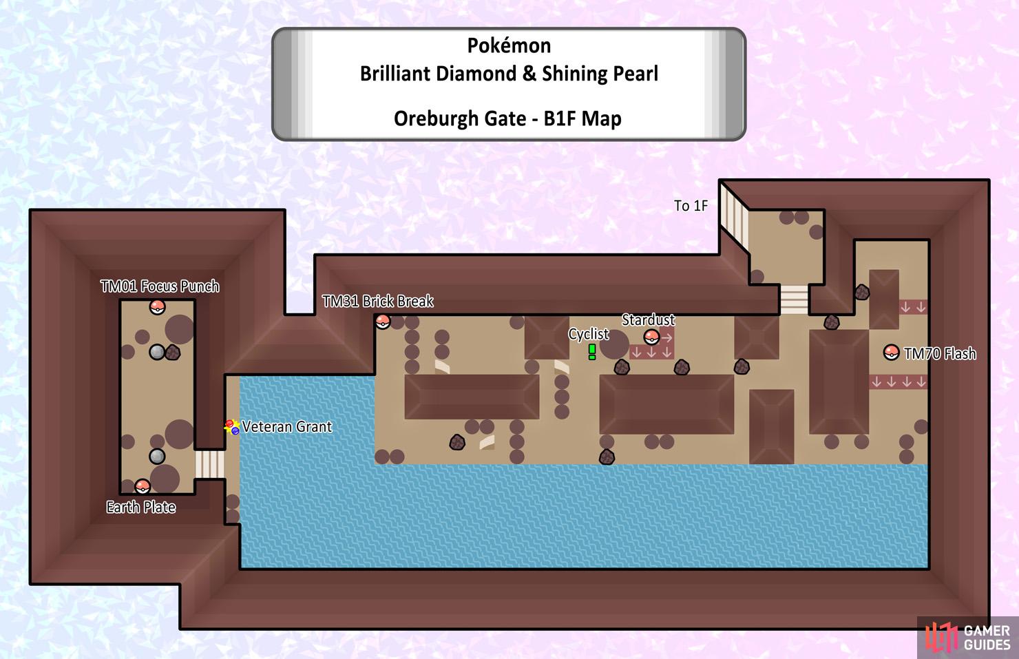 Map of Oreburgh Gate B1F.