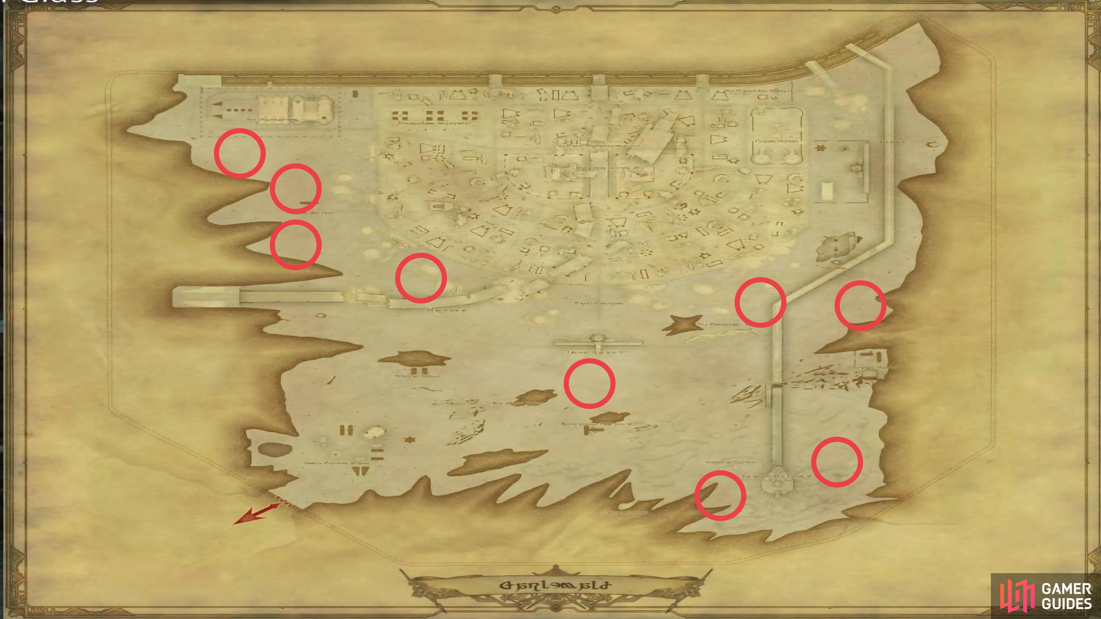 Minerva Spawn Locations.