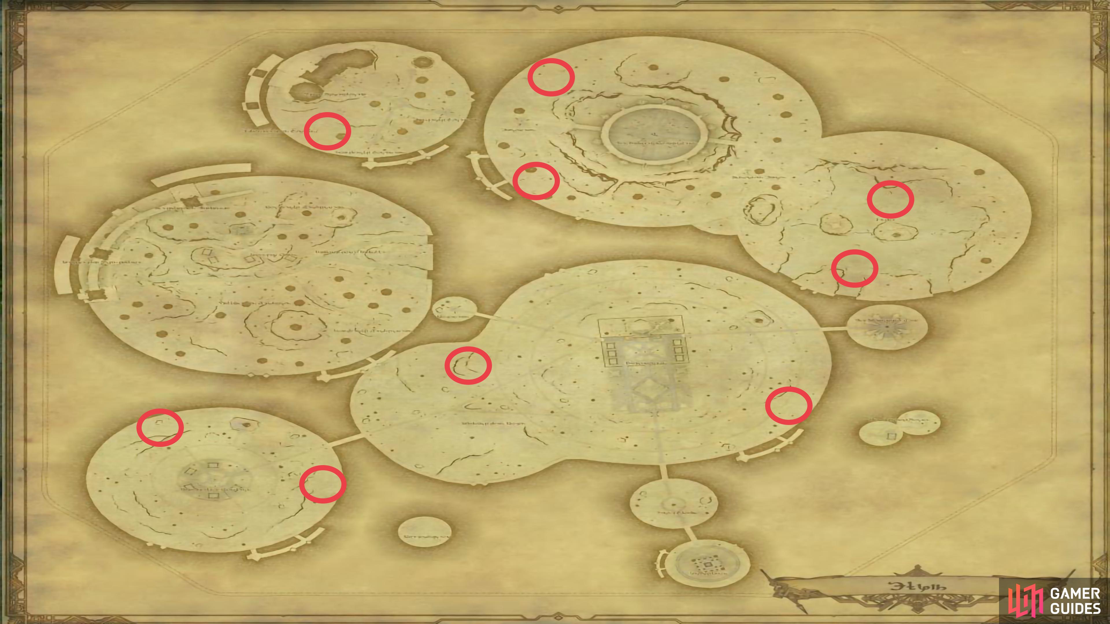 Petalodus Spawn Locations.