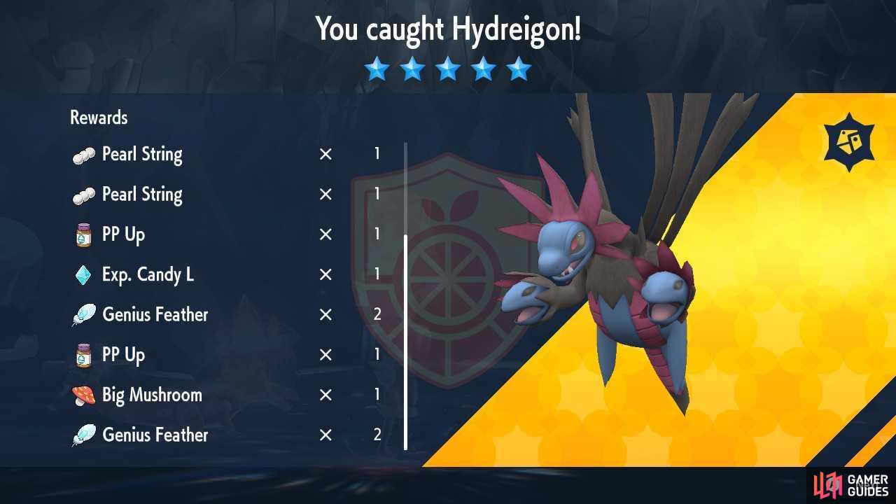 Hydreigon Tera Raid Drops. 