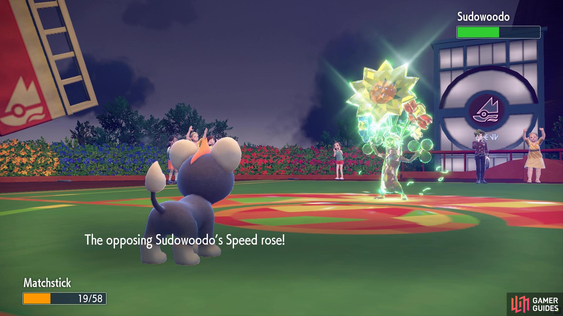 The Terastallized Sudowoodo is Grass-type!