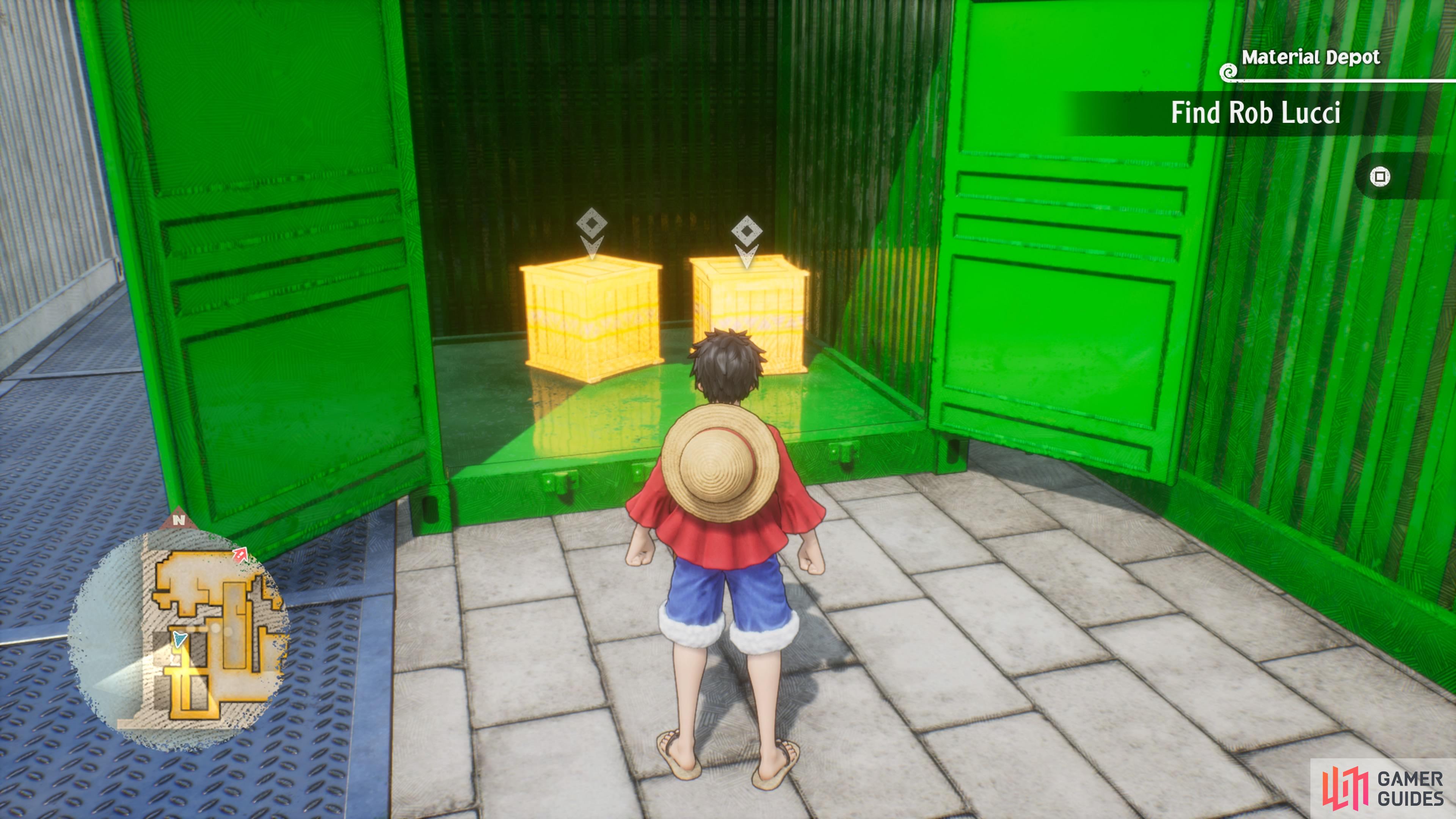 One of these crates inside the shipping container has the cube