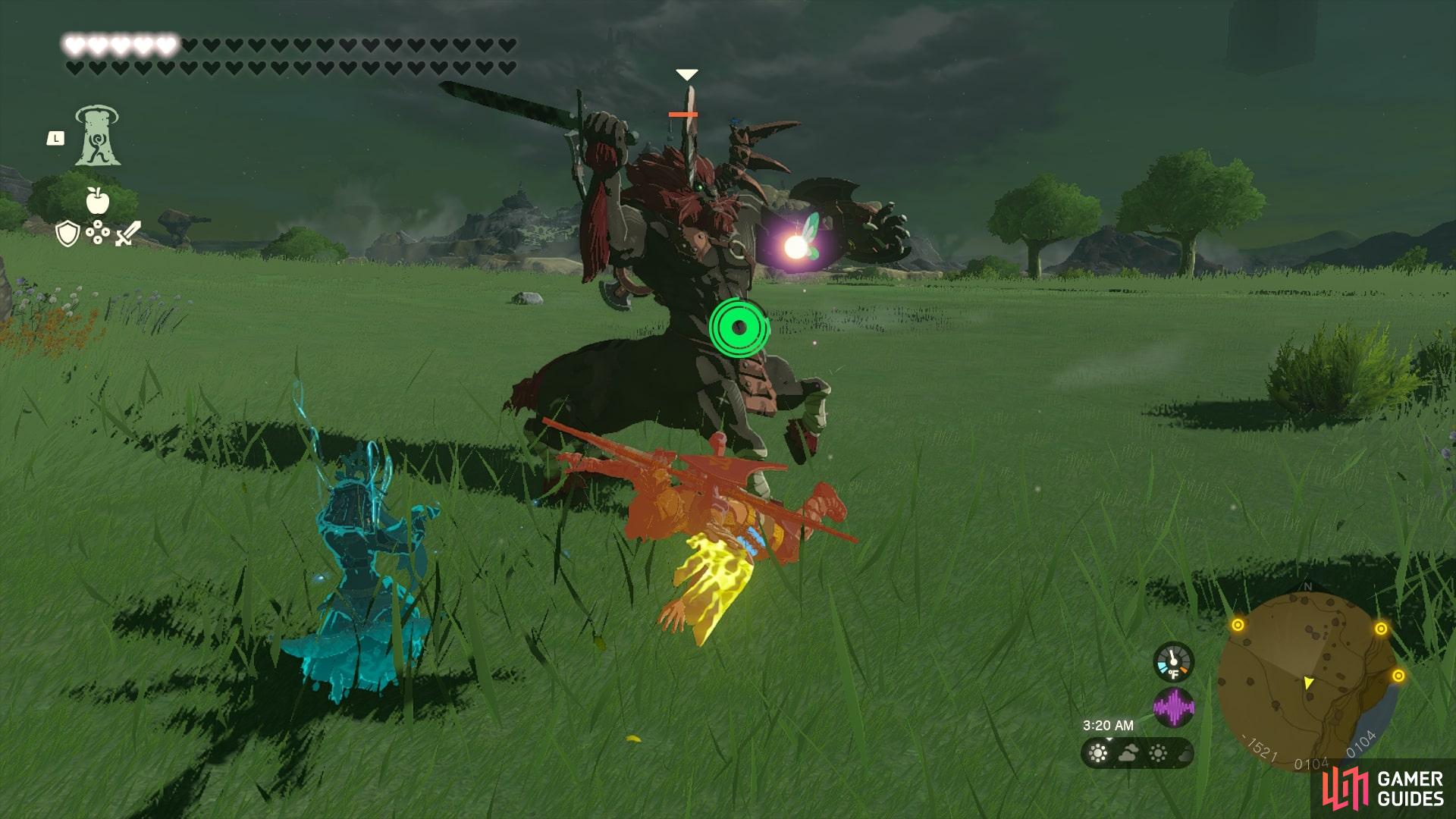 A Black Lynel at Hyrule Ridge.