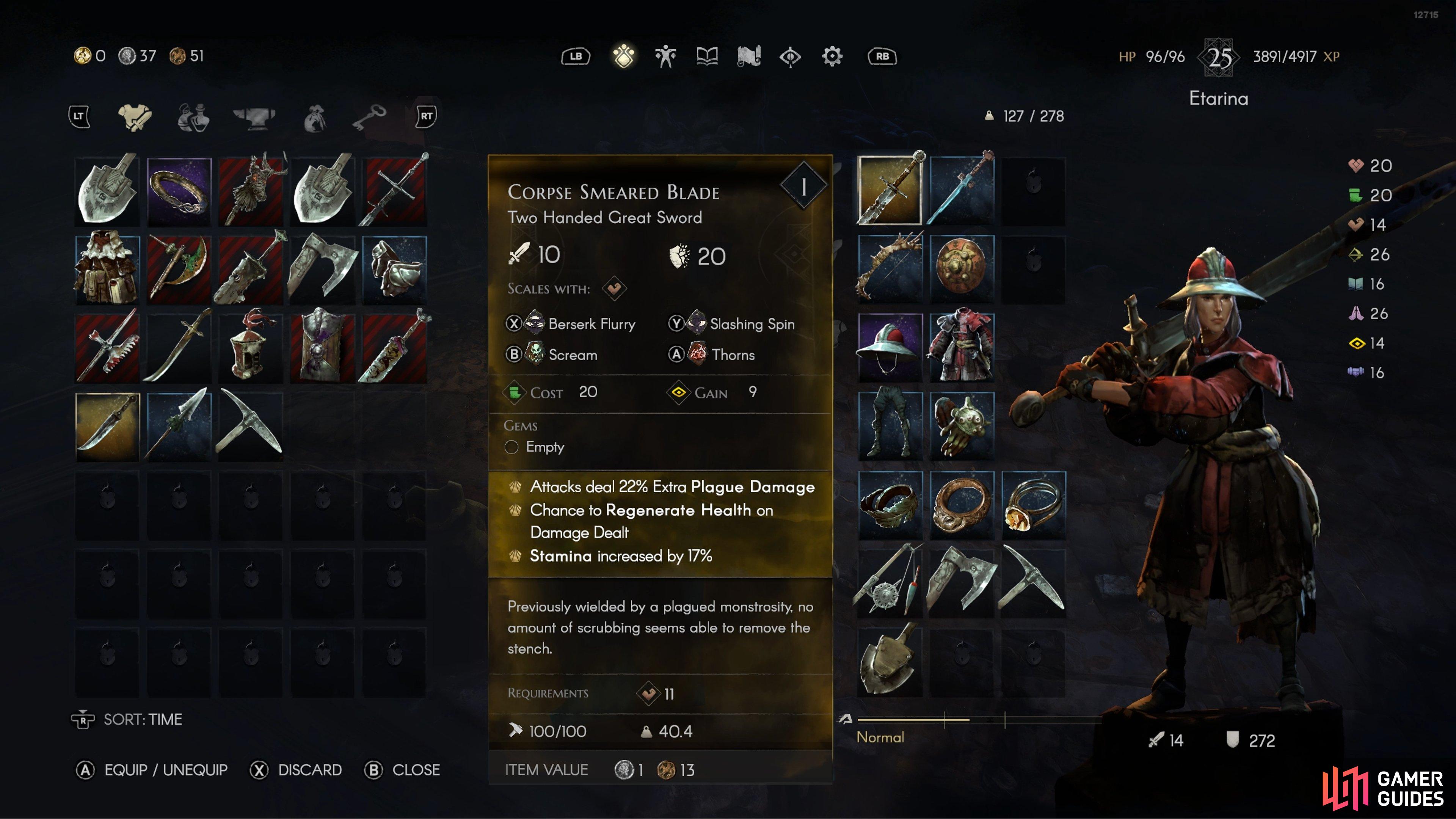 Legendary Weapons can have a range of buffs, Runes, and bonuses that change how your combat style.