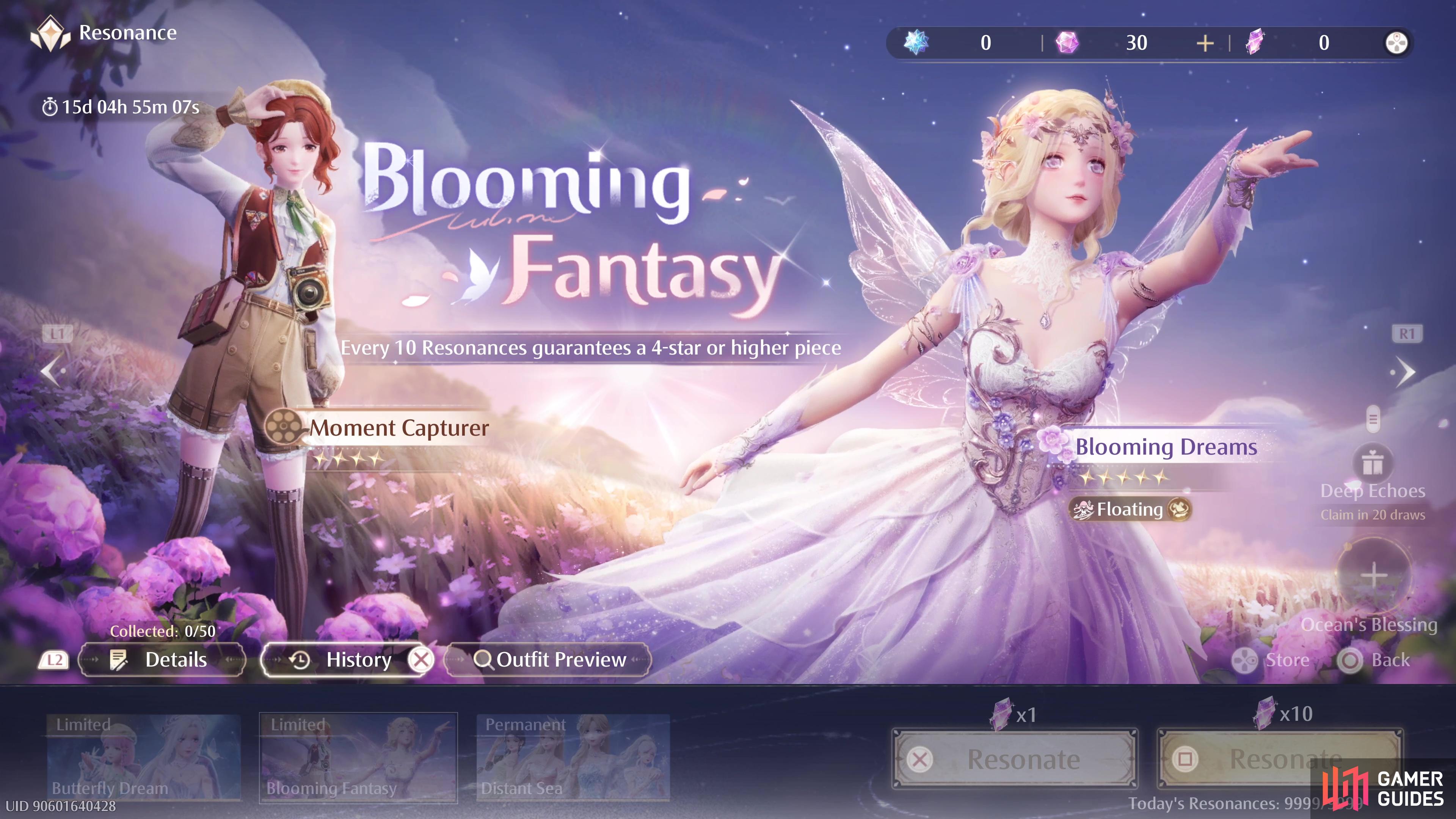 Blooming Fantasy is also a limited time resonance banner in Infinity Nikki.