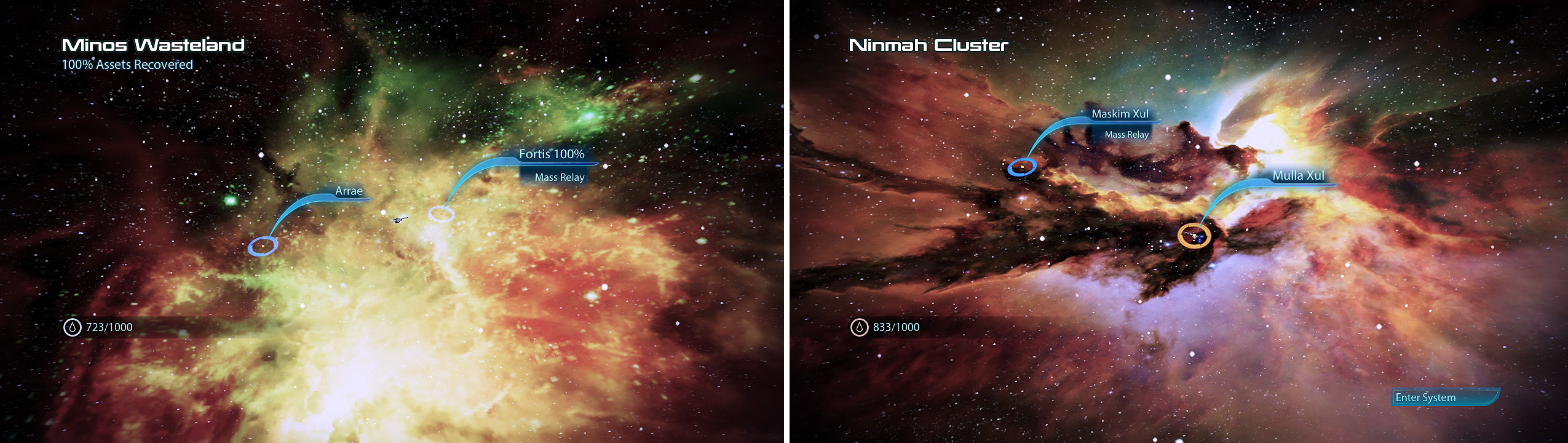 There’s not much here but some Credits and fuel and later, a story mission (left). Other than a story mission, there isn’t much else here (right).